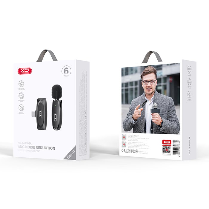 Ασύρματο μικρόφωνο πέτου με έξοδο USB Type-C και κλιπ τοποθέτησης - XO MKF08A - Image 3