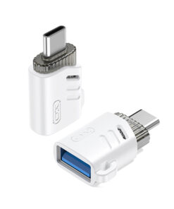 Αντάπτορας USB High-Speed type-C αρσ. - USB-Α θηλ., σε λευκό χρώμα - XO NB256B