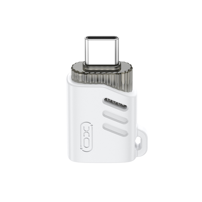 Αντάπτορας USB High-Speed type-C αρσ. - USB-Α θηλ., σε λευκό χρώμα - XO NB256B - Image 2