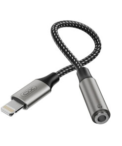 Καλώδιο-αντάπτορας Lightning - 3.5mm θηλ., 0.12m σε γκρι χρώμα - XO NB-R258C