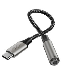 Καλώδιο-αντάπτορας USB High-Speed Type-C αρσ. - 3.5mm θηλ., 0.13m σε γκρι χρώμα - XO NB-R257C