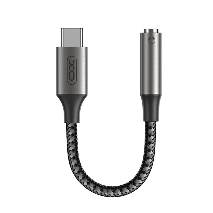 Καλώδιο-αντάπτορας USB High-Speed Type-C αρσ. - 3.5mm θηλ., 0.13m σε γκρι χρώμα - XO NB-R257C - Image 2