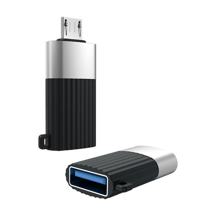 Αντάπτορας USB High-Speed Α αρσ. - Micro USB αρσ., σε μαύρο χρώμα - XO NB149-G