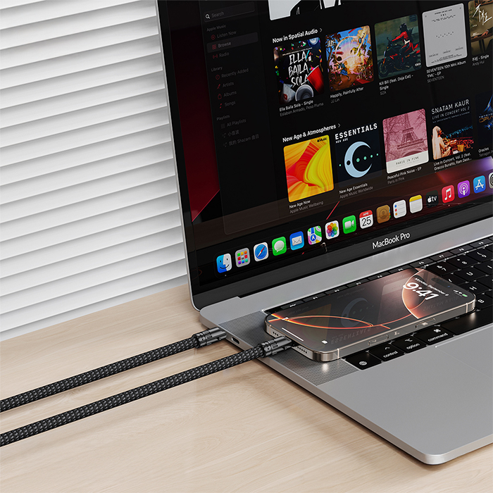 Καλώδιο USB High-Speed Type-C αρσ. - Type-C αρσ., 0.2m σε μαύρο χρώμα - XO NB-Q289B - Image 3