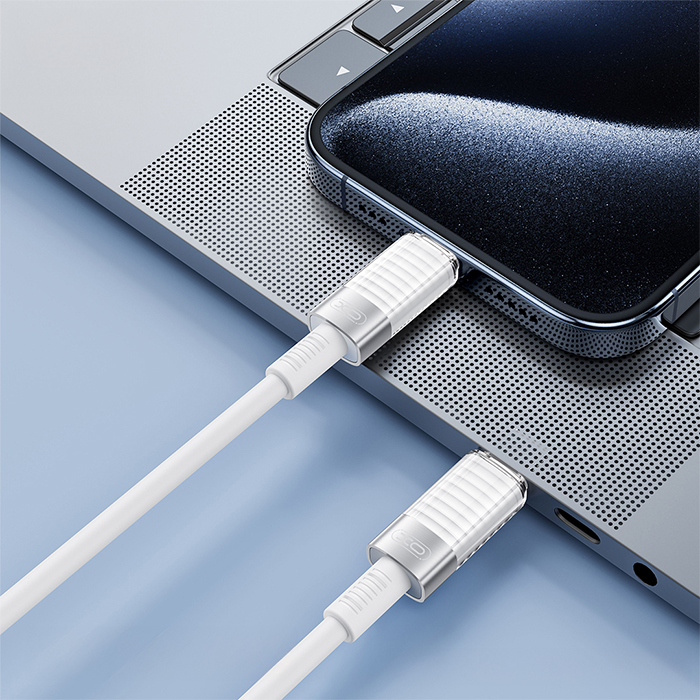 Καλώδιο USB High-Speed Type-C αρσ. - Type-C αρσ., 1.00m σε λευκό χρώμα - XO NB-Q282B - Image 2