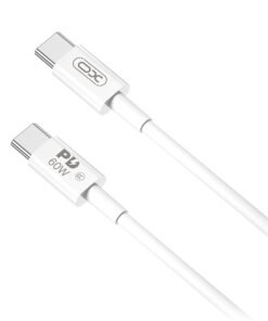 Καλώδιο USB High-Speed Τype-C αρσ. - USB Type-C αρσ. 60W, 2.00m σε λευκό χρώμα - XO NB-Q190B