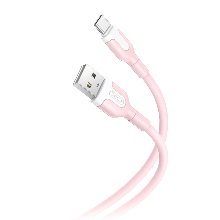 Καλώδιο USB High-Speed A αρσ. - USB Type-C αρσ. 10.5W, 1.00m σε ροζ χρώμα - XO NB212