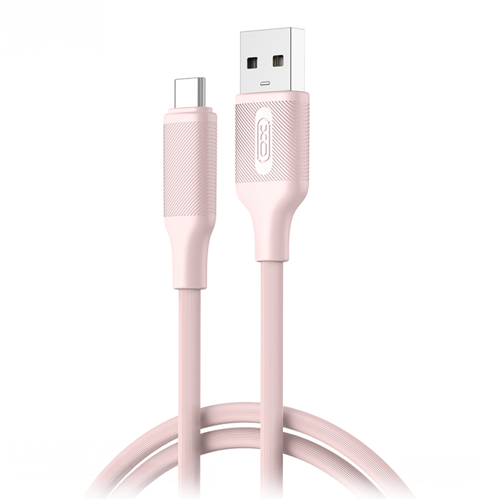 Καλώδιο USB High-Speed A αρσ. - USB Type-C αρσ. 15W, 1.00m σε ροζ χρώμα - XO NB265