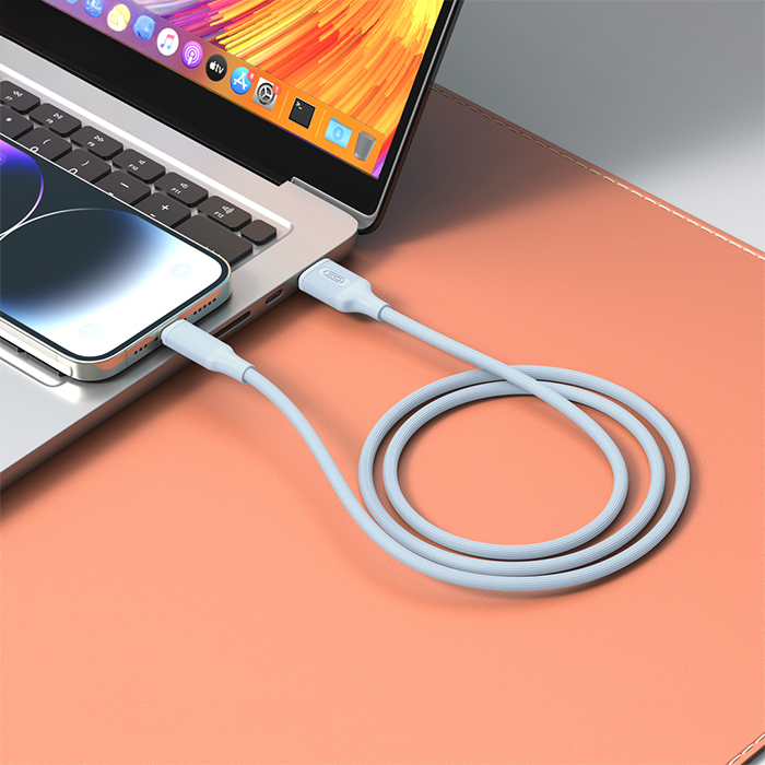 Καλώδιο USB High-Speed A αρσ. - USB Type-C αρσ. 15W, 1.00m σε μπλε χρώμα - XO NB265 - Image 3