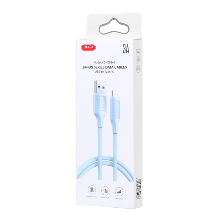 Καλώδιο USB High-Speed A αρσ. - USB Type-C αρσ. 15W, 1.00m σε μπλε χρώμα - XO NB265 - Image 4