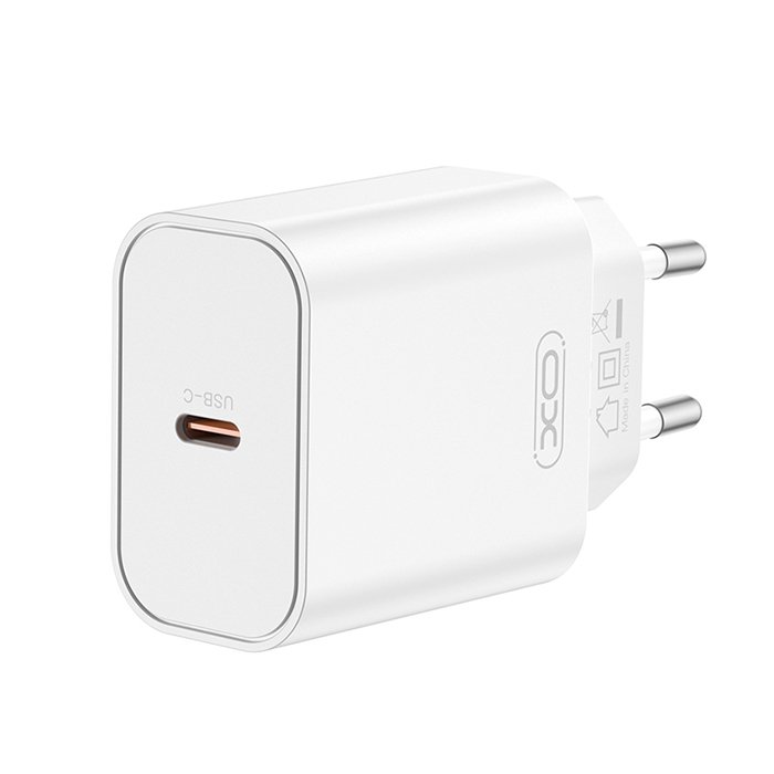 Universal φορτιστής USB-C PD20W, σε λευκό χρώμα - XO CE32 (EU) PD20W SINGLE USB-C FAST CHARGER