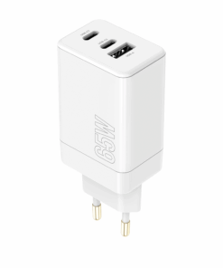 Maxlife MXTC‑08 (65ACC) Φορτιστής Επιτραπέζιος, 2× USB‑C & 1× USB‑A, 65 W – Λευκό