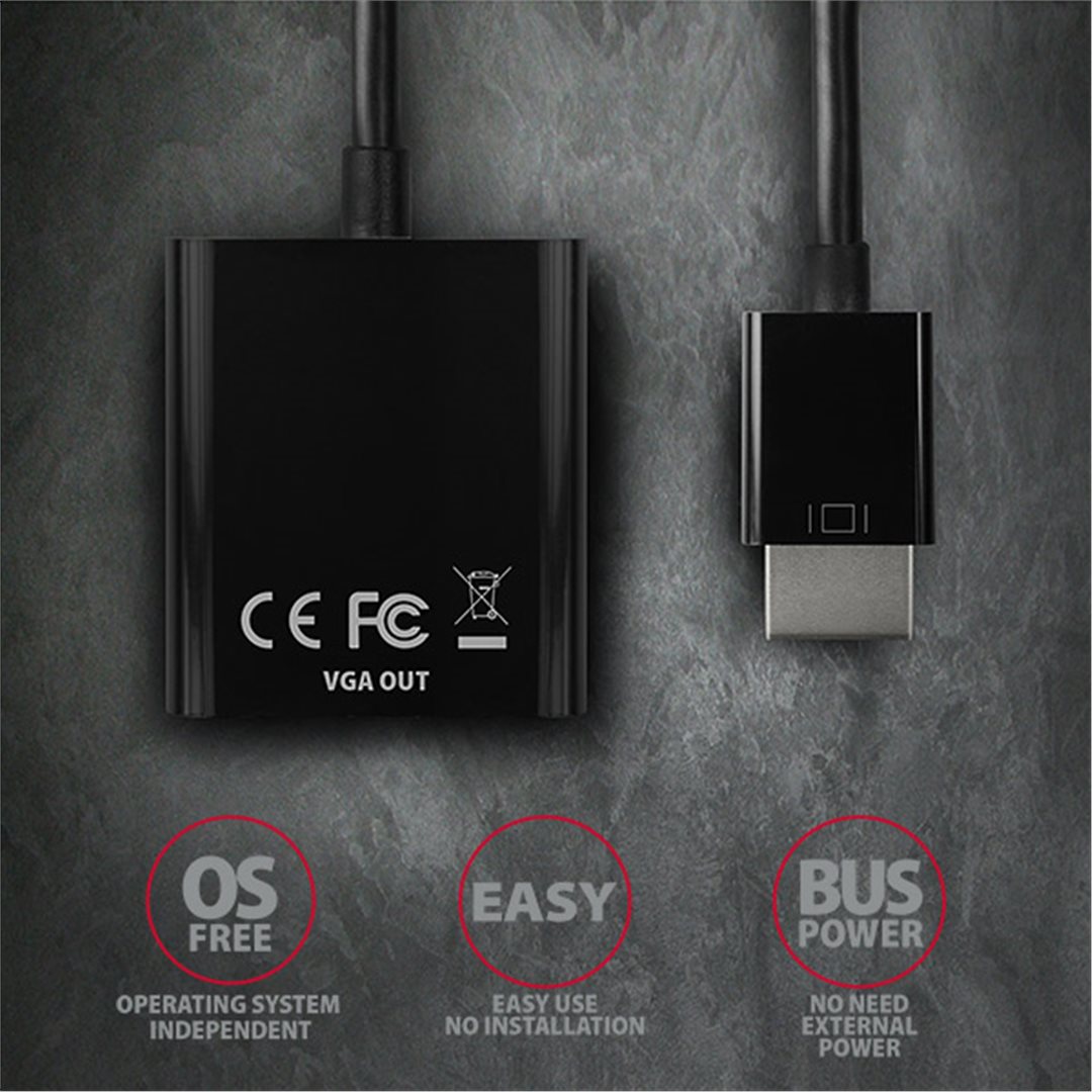 AXAGON RVH-VGN, HDMI -> VGA REDUCTION / ADAPTER, FULLHD - Image 3