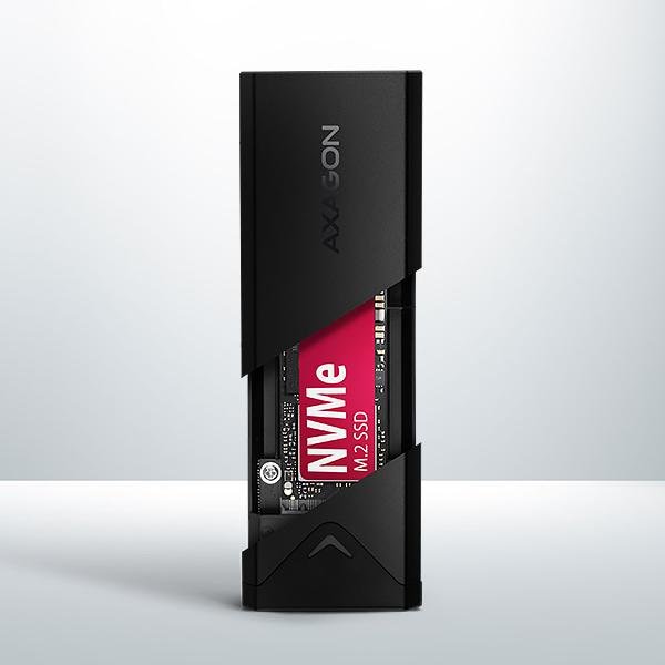 AXAGON EEM2-UB2 USB-C 3.2 GEN 2 - M.2 NVME SSD 42-80MM BOX BLACK - Image 2
