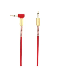 Tellur Αναδιπλούμενο 3.5 mm AUX Καλώδιο Stretch – Μαύρο / Κόκκινο