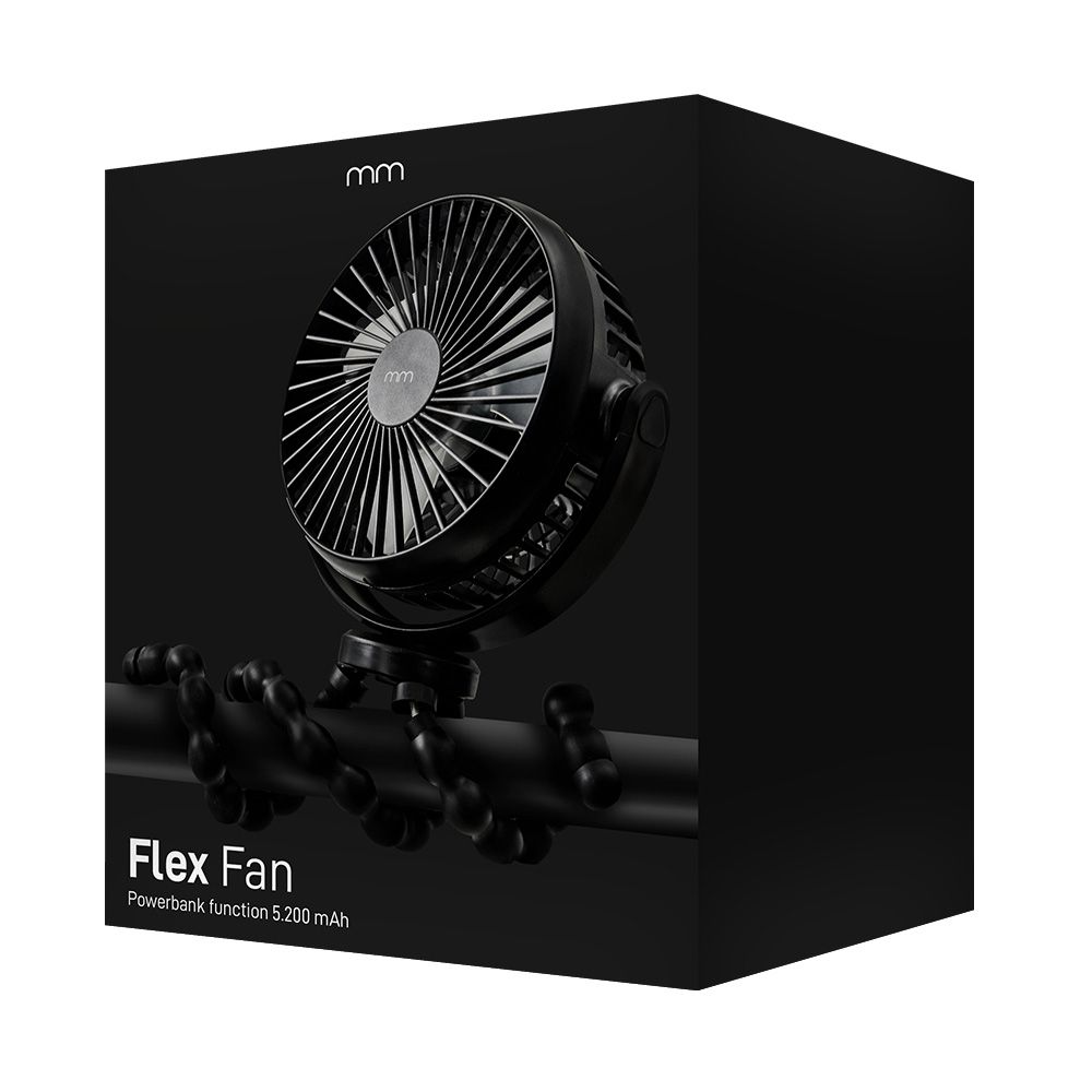 MM Flex Fan – Φορητός Ανεμιστήρας με Ενσωματωμένο Power Bank και Ευέλικτη Βάση MM05107 - Image 4