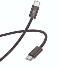 XO - Καλώδιο Φόρτισης Braided USB-C σε USB-C 1,0m 60W - Μαύρο