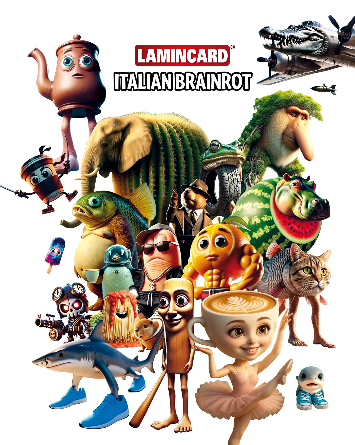 Italian Brainrot Συλλεκτικές Κάρτες Lamnicard Για 3+ - Image 2