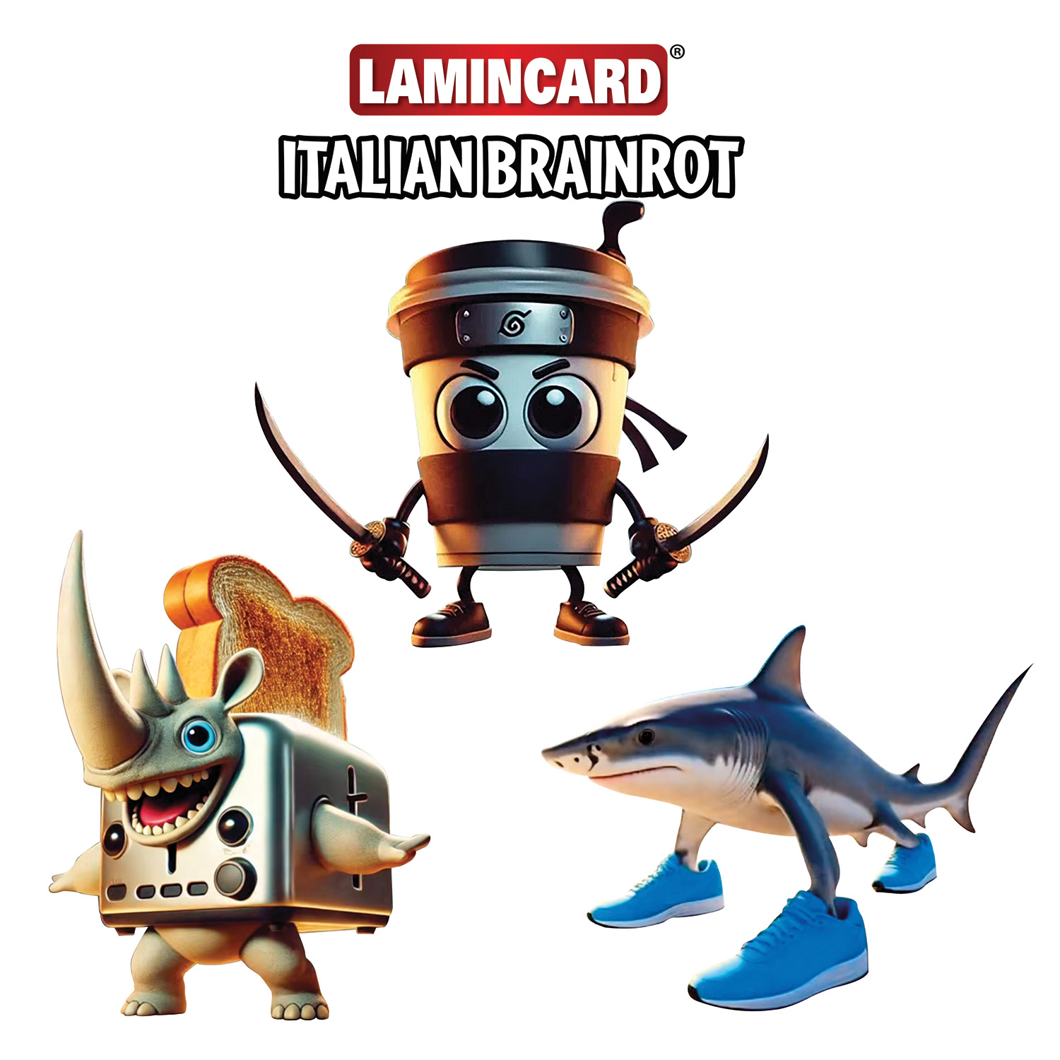 Italian Brainrot Συλλεκτικές Κάρτες Lamnicard Για 3+ - Image 3