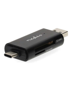 Card Reader USB High Speed με διπλή σύνδεση Type-A & Type-C. - NEDIS CRDRU2110BK