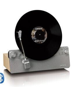 Πλήρως αυτόματο πικάπ με ενσωματωμένα ηχεία 10W και Bluetooth, σε ασημί χρώμα. - LENCO LSA-071SI