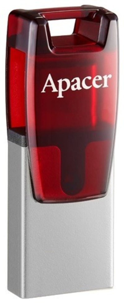Apacer DUAL FLASH DRIVE AH180 32GB USB 3.2 Gen 1/USB-C Κόκκινο