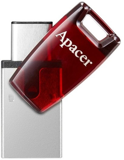 Apacer DUAL FLASH DRIVE AH180 32GB USB 3.2 Gen 1/USB-C Κόκκινο - Image 3