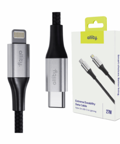 Καλώδιο Allity AUC-01 USB-c - lightning 2,0 m 27W μαύρο