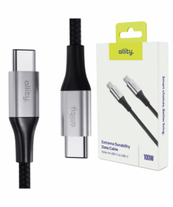 Καλώδιο Allity AUC-01 USB-c - USB-c 1,0 m 100W μαύρο