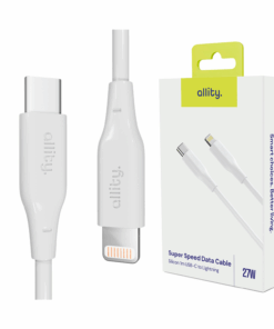 Καλώδιο Allity AUC-02 USB-c - lightning 1,0 m 27W λευκό