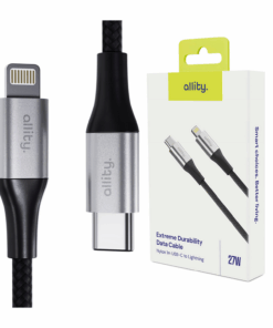 Καλώδιο Allity AUC-01 USB-c - lightning 1,0 m 27W μαύρο