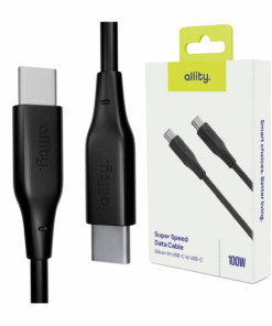 Καλώδιο Allity AUC-02 USB-c - USB-c 1,0 m 100W μαύρο