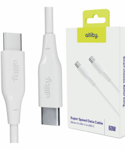 Καλώδιο Allity AUC-02 USB-c - USB-c 1,0 m 60W λευκό