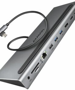 AXAGON HMC-4KX3 USB 3.2 GEN 1 HUB W. DP + 2X HDMI + GLAN, PD, 3X USB-A PORTS, CARD READER, AUDIO