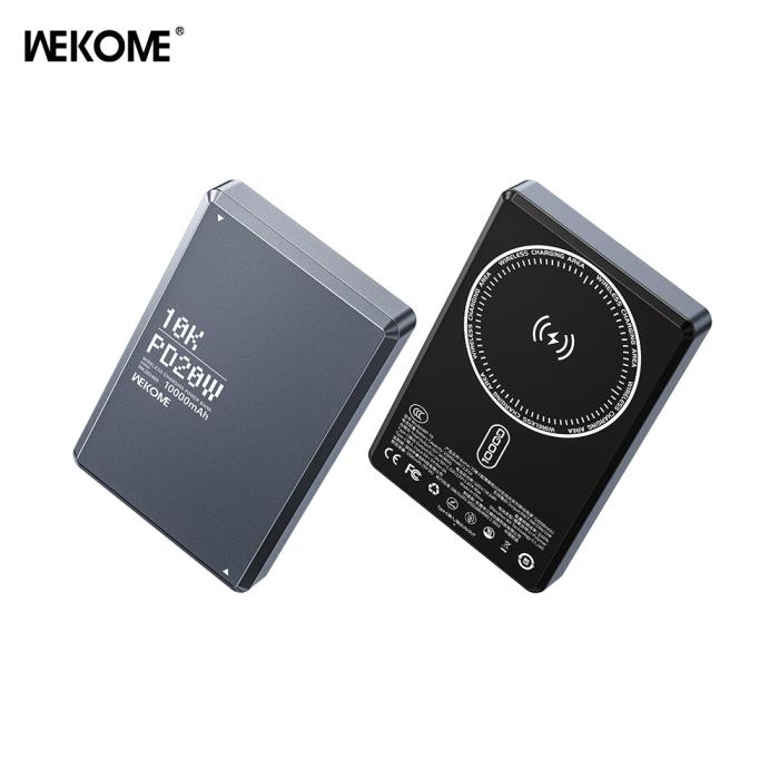 Power Bank 10000mAh PD 20W WK WP-79 1 Θέσης, με Ασύρματη Φόρτιση Magnetic Γκρι