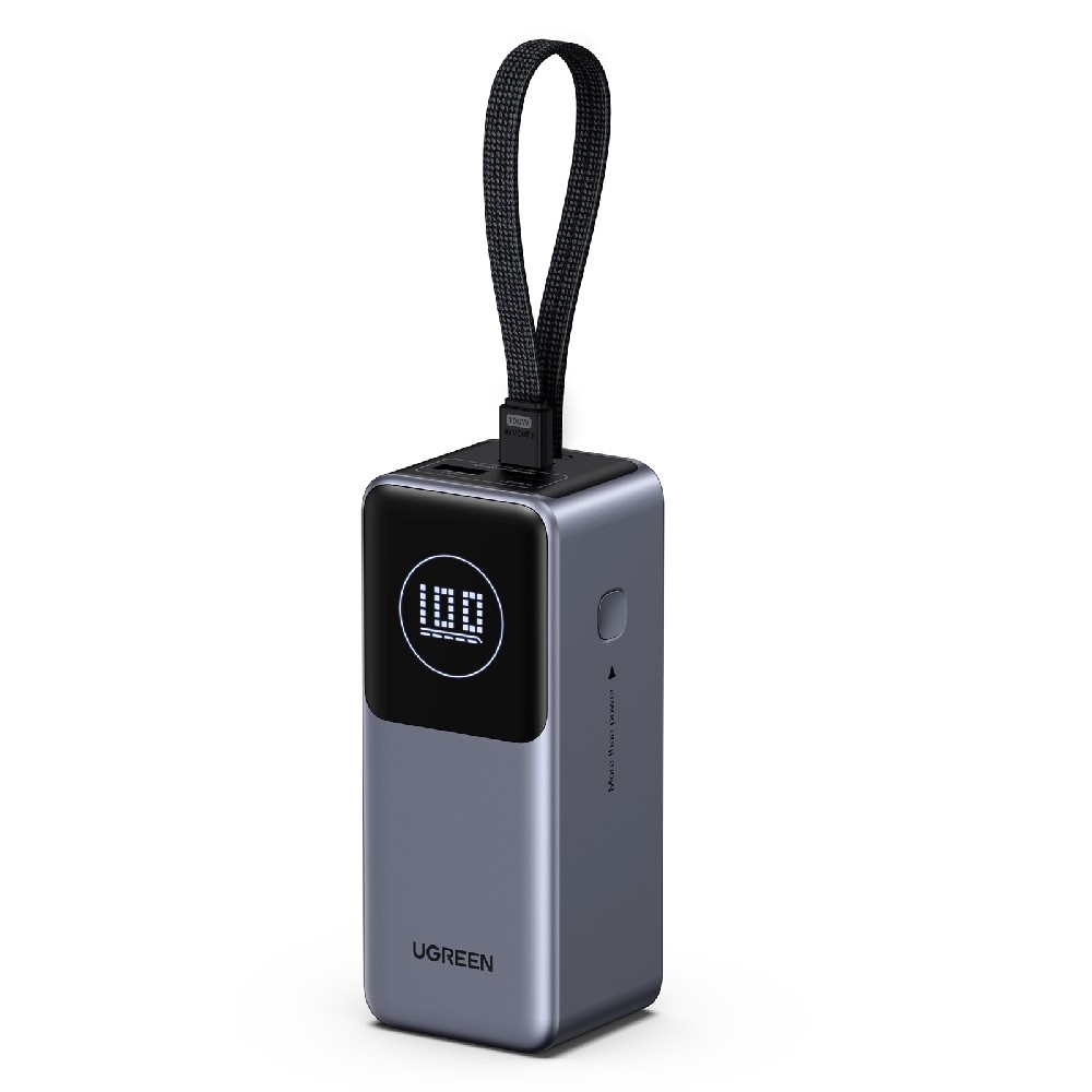 Power Bank 20000mAh PD 130W UGREEN PB723 55365B 2 Θέσεων, με καλώδιο USB-C Γκρι - Image 3