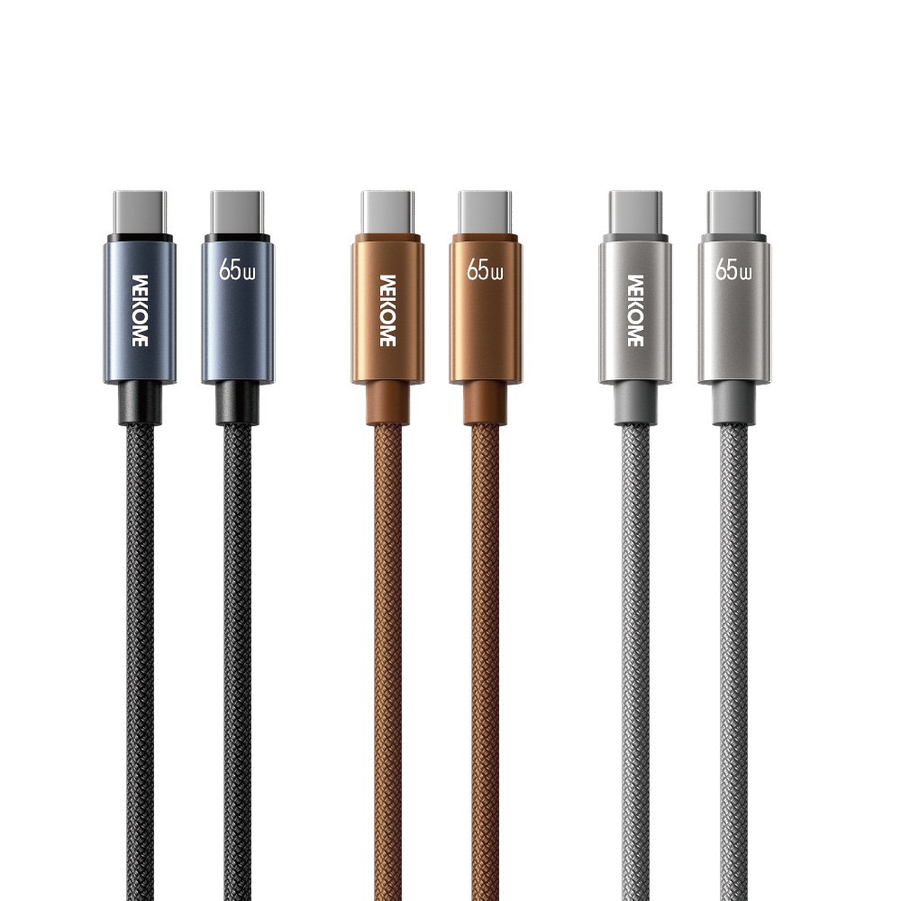 Καλώδιο Φόρτισης WK WDC-64 USB-C σε USB-C PD 65W 1.2m Γκρι - Image 2