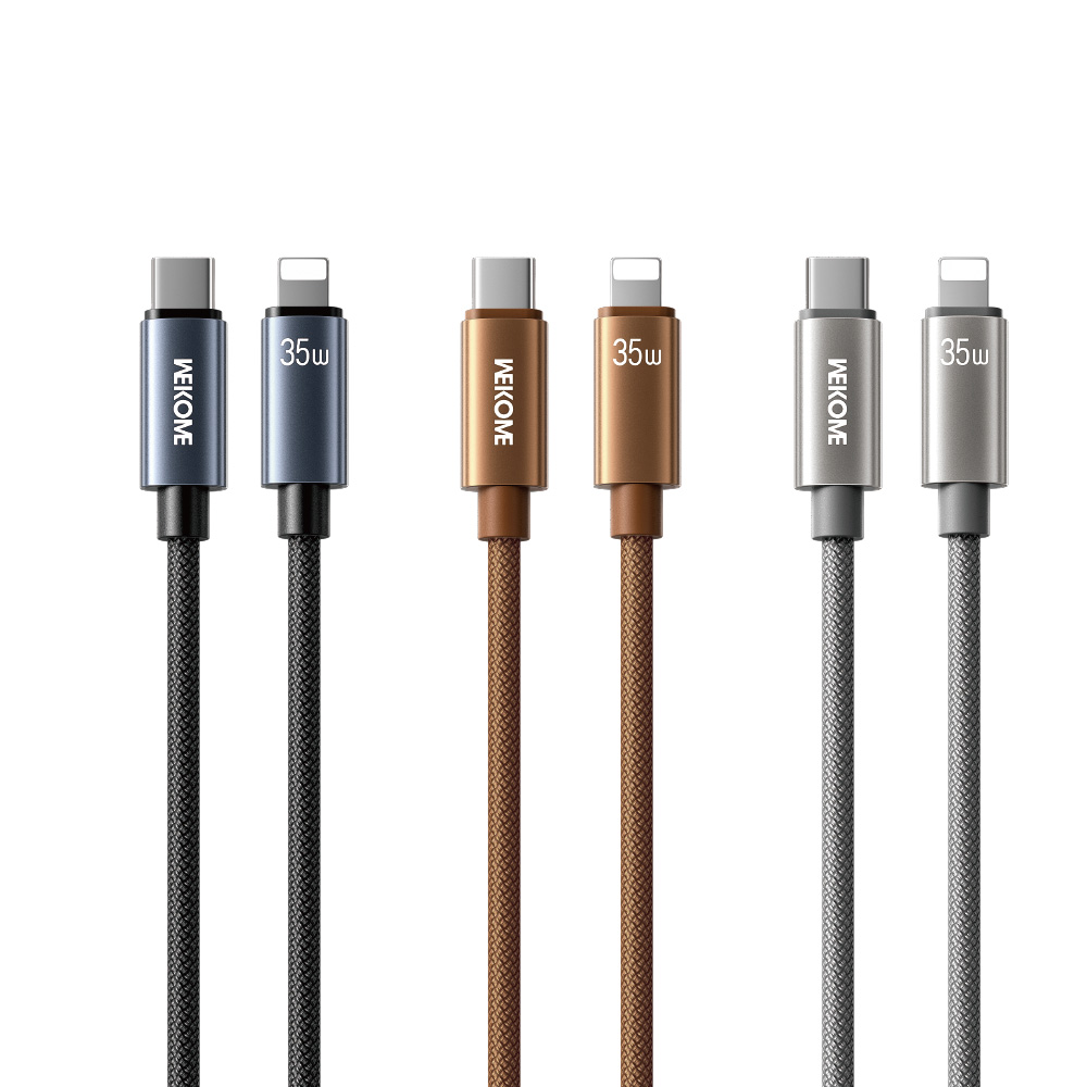 Καλώδιο Φόρτισης WK WDC-65 USB-C σε Lightning PD 35W 1.2m Γκρι - Image 2