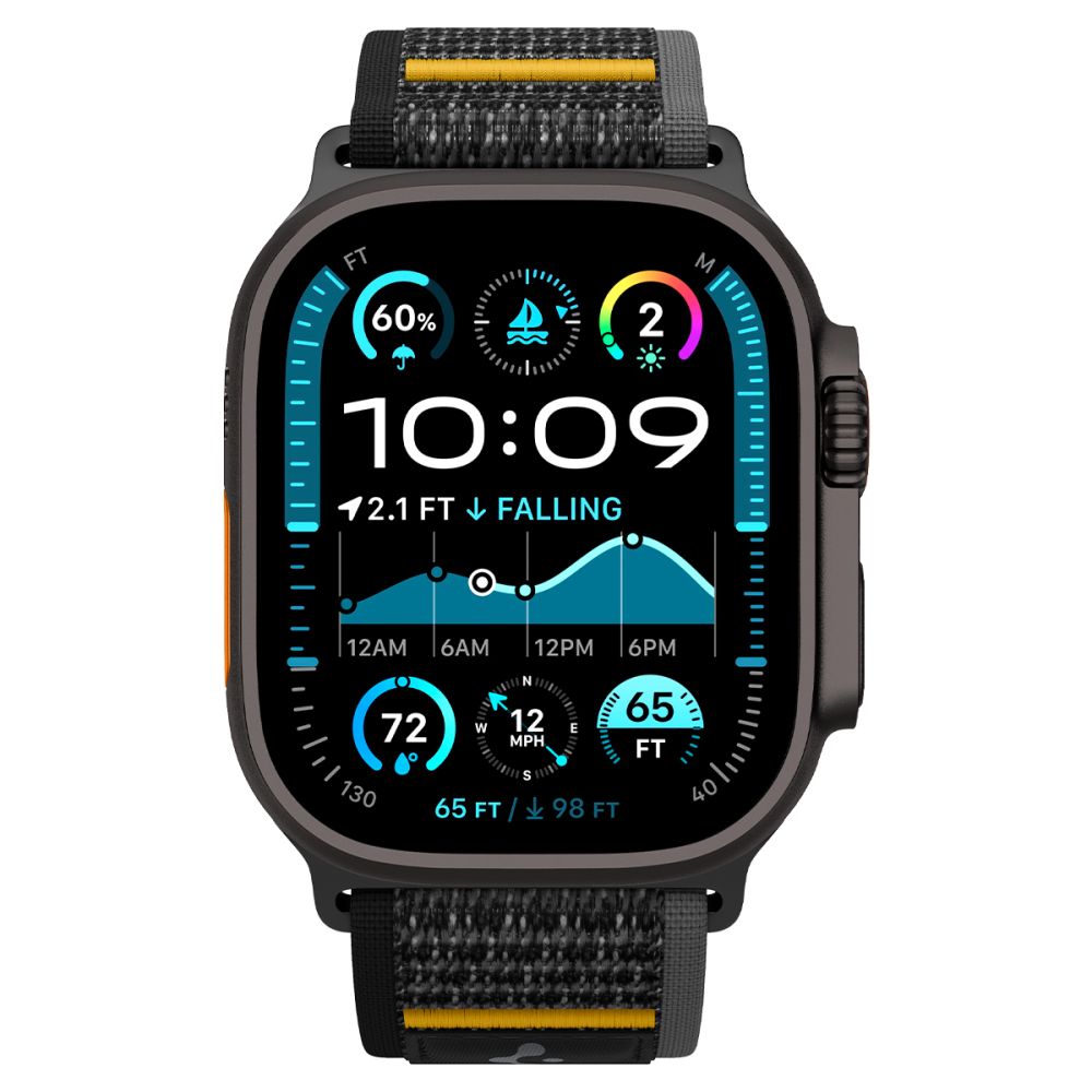 SPIGEN Athlex Air για Apple Watch 6 / 7 / 8 / 9 / 10 / SE / Ultra 1 / 2 (44 / 45 / 46 / 49 mm) ACTIVE BLACK AMP09033 - Image 2
