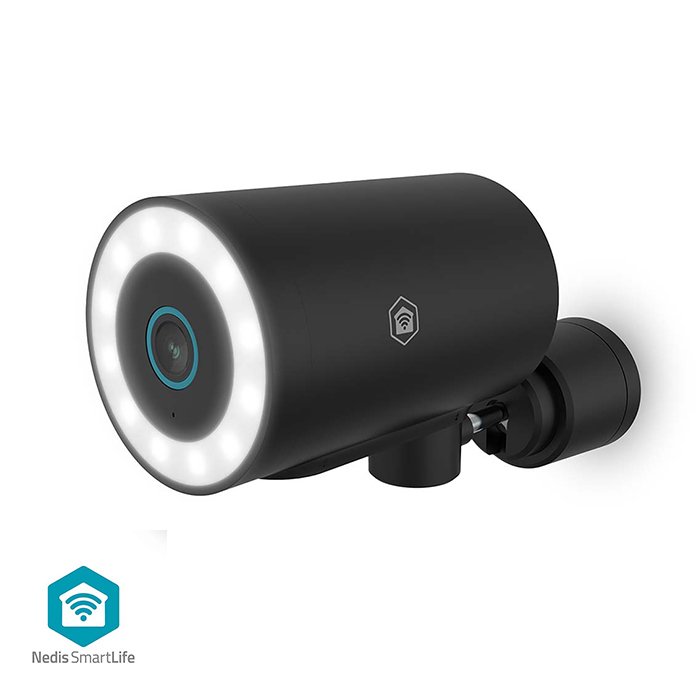 Wi-Fi Smart IP κάμερα 4K, για εξωτερικούς χώρους, με οριζόντια κίνηση και αισθητήρα κίνησης. - NEDIS WIFICO41CBK
