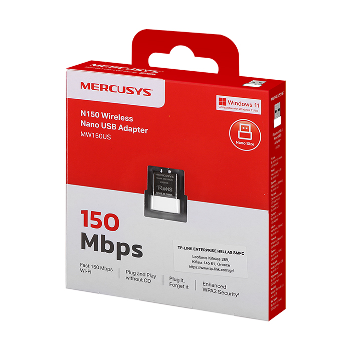 N150 Wireless Nano USB Adapter - MERCUSYS MW150US - Image 2