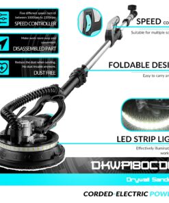 Τριβείο Τοίχου Τηλεσκοπικό 800W DEKO DKWP180CDG