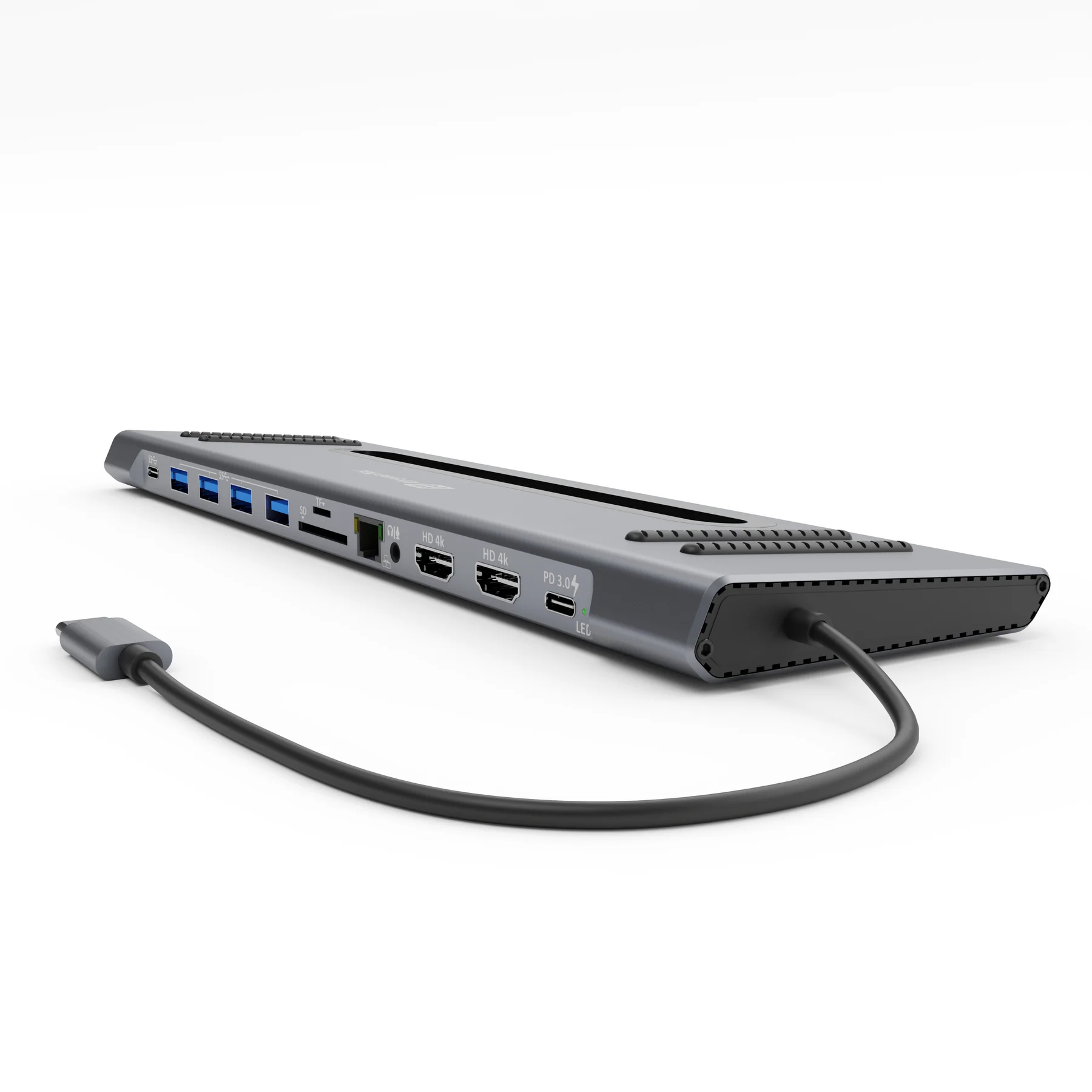 XTREME MAC (XWH-CDH-13) TYPE-C DOCKING HUB STATION - 12 PORTS ETHERNET, 2* HDMI, SD/MSD CARDS, USB-C PD 100W, USB-C, 4* USB 3.0, AUDIO IN/OUT - Image 3