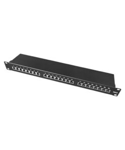 Patch Panel CAT6 24 Θέσεων 1U Power On PP-C6-F24 FTP