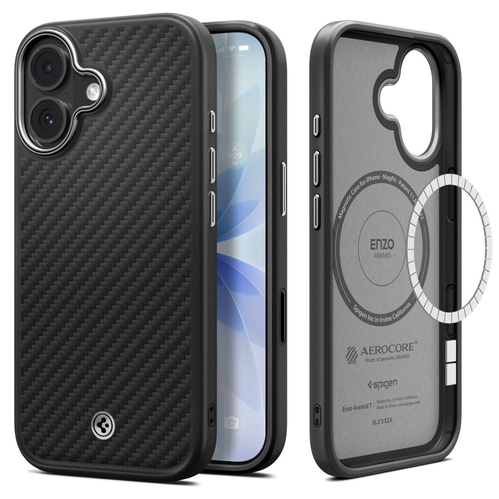 SPIGEN ENZO ARAMID "T" MAG MAGSAFE IPHONE 17 ΜΑΥΡΟ/ΑΣΗΜΙ (ACS09989)