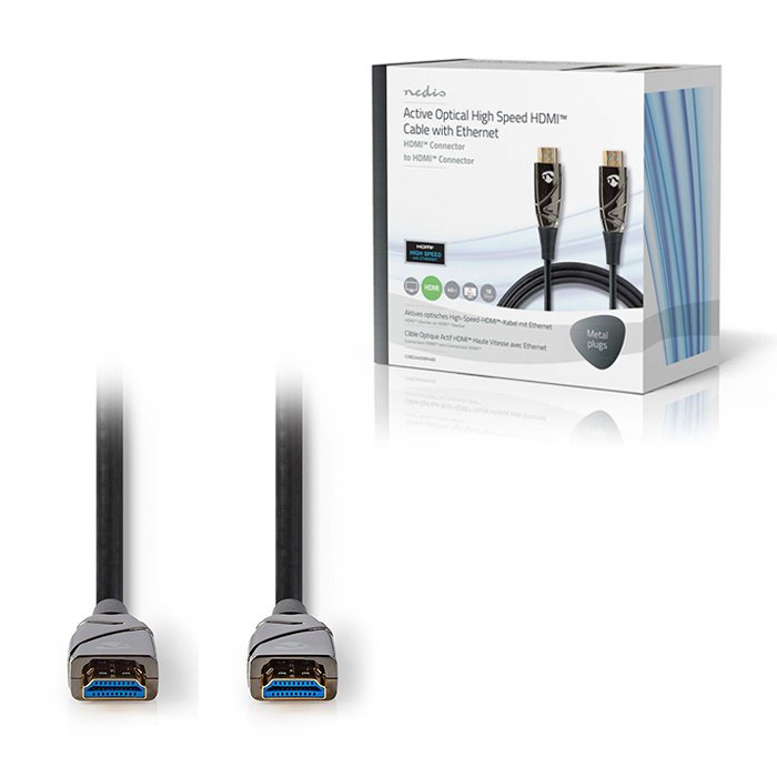 Ενεργό οπτικό καλώδιο High Speed HDMI with Ethernet, HDMI αρσ. - HDMI αρσ. 40m. - NEDIS CVBG3400BK400