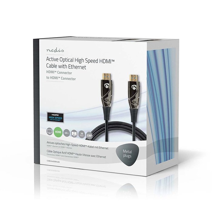 Ενεργό οπτικό καλώδιο High Speed HDMI with Ethernet, HDMI αρσ. - HDMI αρσ. 40m. - NEDIS CVBG3400BK400 - Image 4