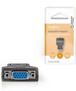 Αντάπτορας DisplayPort αρσ. σε VGA θηλ., σε μαύρο χρώμα. - NEDIS CCGB37935BK