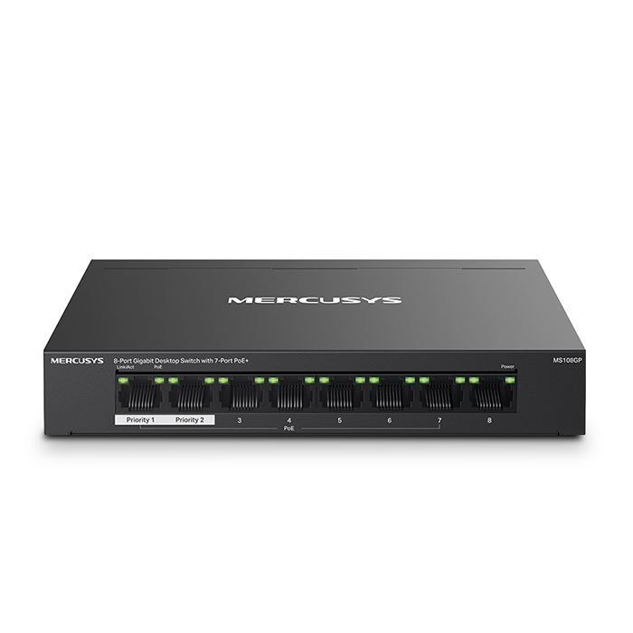 8-Port Gigabit desktop switch με 7 θύρες PoE+ - MERCUSYS MS108GP