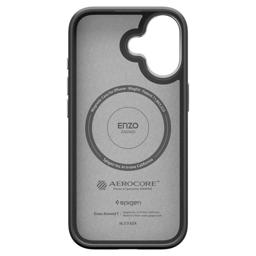 SPIGEN ENZO ARAMID "T" MAG MAGSAFE IPHONE 17 ΜΑΥΡΟ/ΑΣΗΜΙ (ACS09989) - Image 3